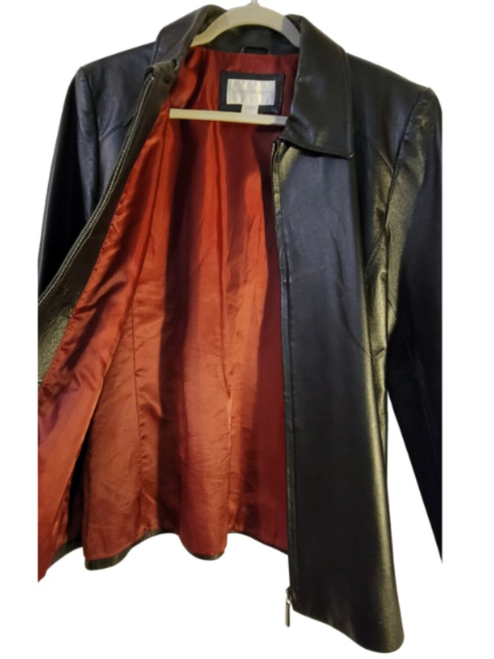 Worthington Vintage 90s Genuine Leather Jacket Y2K Ladies L - Picture 2 of 6